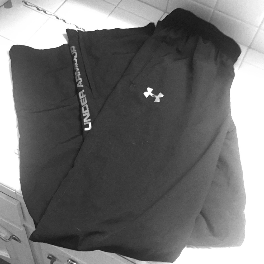 Under Armour sweats.